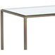 Concord 48 X 16.25 inch Clear / Antique Brass Console Table